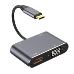 تبديل TYPE-C TO HDMI+VGA كمبو