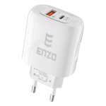 شارژر فست با کابل تایپ سی ENZO C-355 2PORT 25W