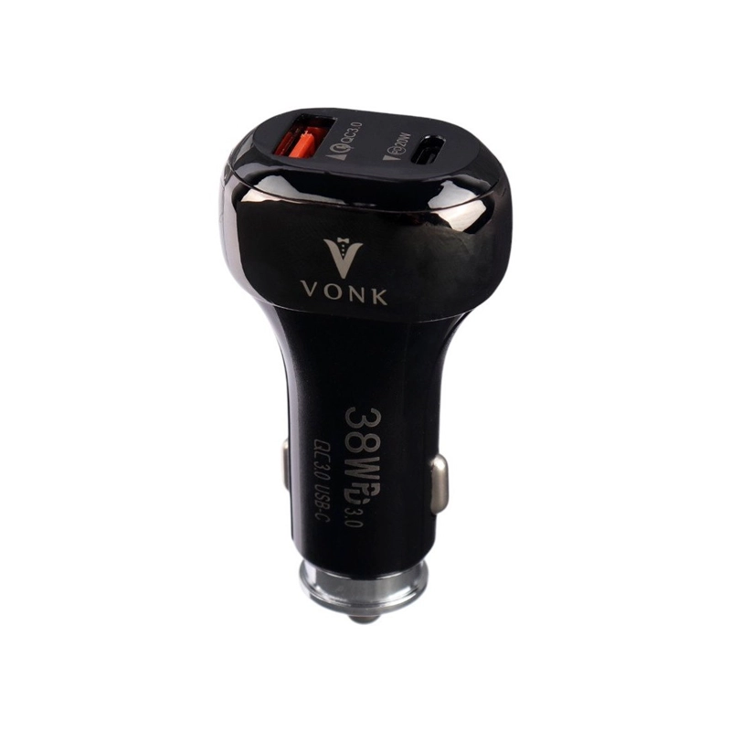 شارژر فندکی فست VONK VC-10 2PORT 38W شارژر فندکی فست VONK VC-10 2PORT 38W - Image 1