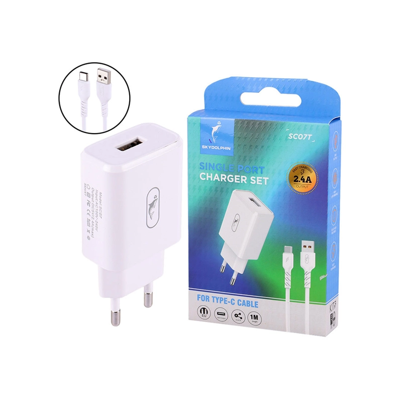 شارژر SKY DOLPHIN SC07 2.4A 12W شارژر SKY DOLPHIN SC07 2.4A 12W - Image 1