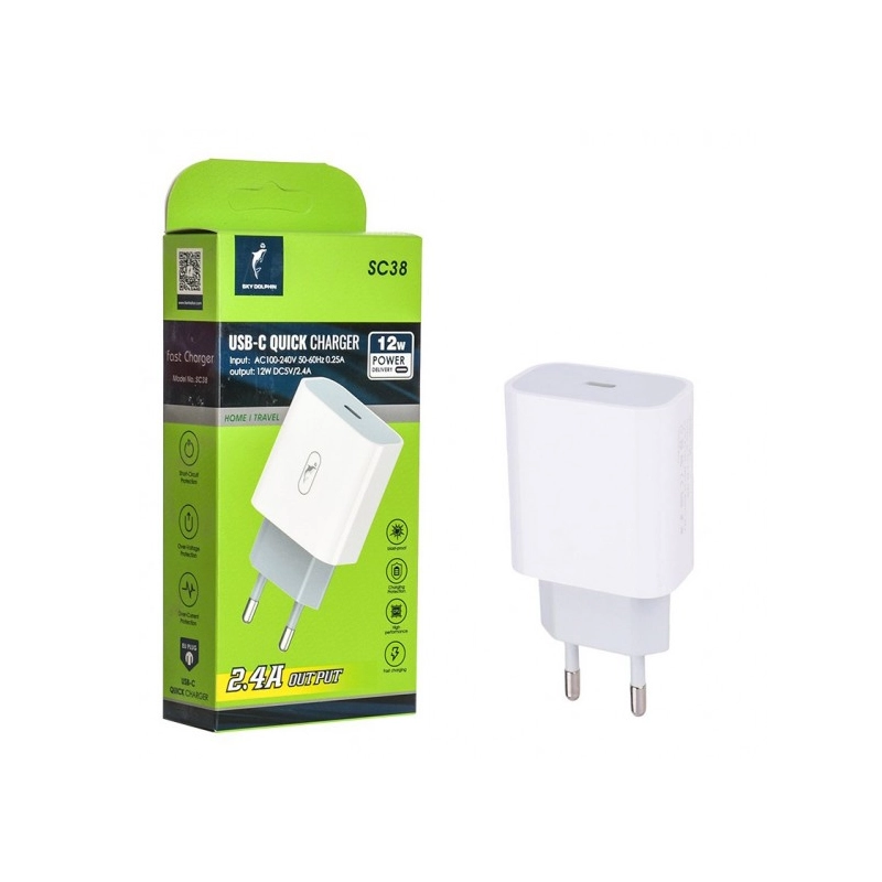 شارژر SKY DOLPHIN SC38 2.4A PD شارژر SKY DOLPHIN SC38 2.4A PD - Image 1