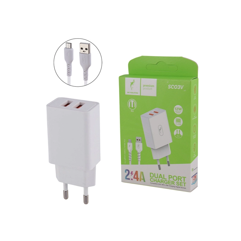 شارژر با کابل میکرو SKY DOLPHIN SC03V 2.4A شارژر با کابل میکرو SKY DOLPHIN SC03V 2.4A - Image 1