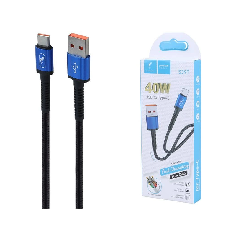 کابل شارژ تایپ سی SKY DOLPHIN S39T کابل شارژ تایپ سی SKY DOLPHIN S39T - Image 1