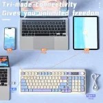 کیبورد بی سیم بلوتوثی شارژی گیمینگ AULA S99 PRO آبی - Image 5