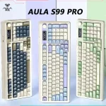 کیبورد بی سیم بلوتوثی شارژی گیمینگ AULA S99 PRO سبز - Image 3