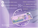 کیبورد بی سیم بلوتوثی شارژی گیمینگ AULA S99  آبی - Image 5