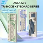 کیبورد بی سیم بلوتوثی شارژی گیمینگ AULA S99  آبی - Image 6
