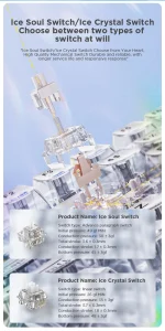 کیبورد بی سیم گیمینگ AULA F98 PRO BLACK TRANSPARENT ICE CRYSTAL SWITCH - Image 14
