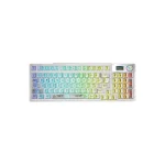 کیبورد بی سیم گیمینگ AULA F98 PRO CRYSTAL SWITCH یخی مشکی - Image 2