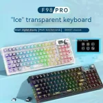 کیبورد بی سیم گیمینگ AULA F98 PRO BLACK TRANSPARENT ICE CRYSTAL SWITCH - Image 7