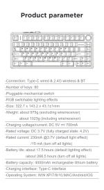 کیبورد بی سیم گیمینگ AULA F75 PURPLE+BEIGE+GREEN GRAY WOOD SWITCH V3 - Image 17
