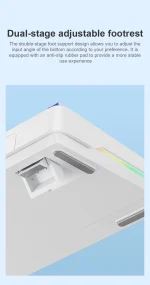 کیبورد بی سیم گیمینگ AULA F108 DARK GREY+LIGHT GREY+YELLOW VOLCANIC SWITCH - Image 25
