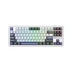 کیبورد بی سیم گیمینگ AULA F87 WHITE+ BLUE+ORANGE NIMBUS SWITCH V3 - Image 2