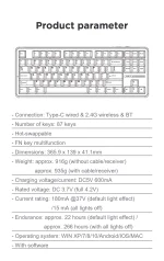 کیبورد بی سیم گیمینگ AULA F87 WHITE+ BLUE+ORANGE NIMBUS SWITCH V3 - Image 18