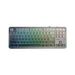 کیبورد بی سیم گیمینگ AULA F87 PRO BLACK SPACE CRYSTAL SWITCH