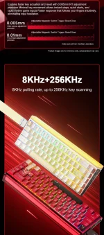 کیبورد سیم دار گیمینگ AULA HERO 68 HE BLACK LIGHTHOUSE JADE KING MAGNETIC SWITCH - Image 11