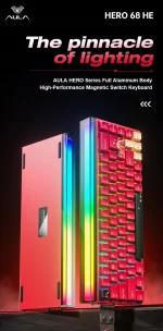 کیبورد سیم دار گیمینگ AULA HERO 68 HE BLACK LIGHTHOUSE JADE KING MAGNETIC SWITCH - Image 6