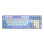کیبورد بی سیم گیمینگ AULA S100 PRO BLACK+BLUE+WHITE BROWN SWITCH - Image 2
