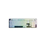 کیبورد بی سیم گیمینگ AULA F99 PRO BLACK+GRAY+GREEN GREY WOOD SWITCH V3 - Image 5
