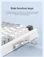 کیبورد بی سیم گیمینگ AULA F99 WHITE+BLUE+PURPLE GRAY WOOD SWITCH V3 - Image 16