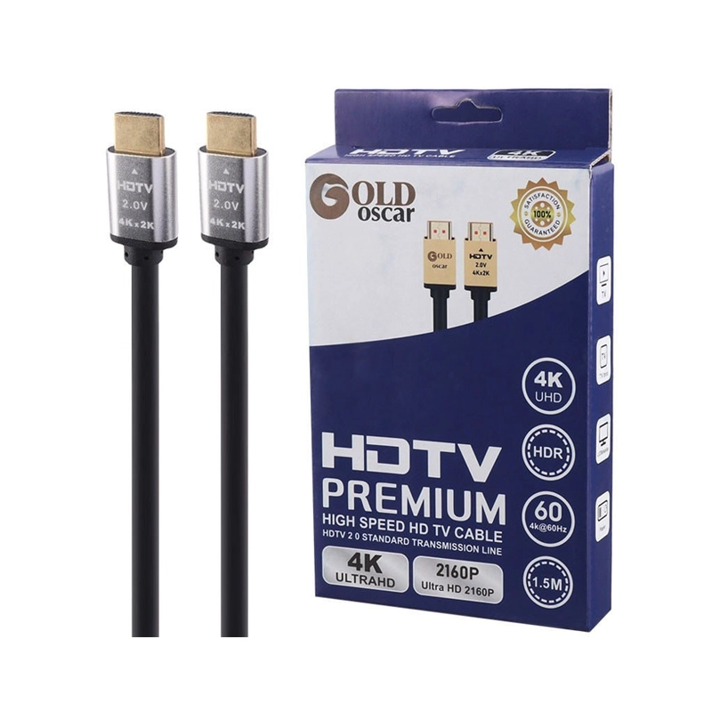 کابل OSCAR HDMI 4K 19+1 20M سرفلزی کابل OSCAR HDMI 4K 19+1 10M سرفلزی - Image 1