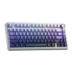 کیبورد بی سیم گیمینگ AULA F75 PRO WHITE+GRADIENT PURPLE STAR VECTOR SWITCH - Image 3