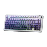 کیبورد بی سیم گیمینگ AULA F75 PRO WHITE+GRADIENT PURPLE STAR VECTOR SWITCH - Image 2