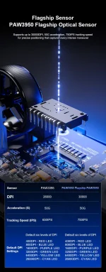 موس بی سیم بلوتوثی شارژی AULA SC900 PRO مشکی - Image 10