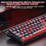 کیبورد سیم دار گیمینگ AULA WIN 60 HE MAX BLACK+RED WING CHUN MAGNETIC SWITCH - Image 4