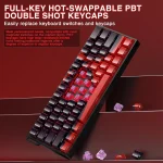 کیبورد سیم دار گیمینگ AULA WIN 60 HE MAX BLACK+RED WING CHUN MAGNETIC SWITCH - Image 6