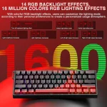 کیبورد سیم دار گیمینگ AULA WIN 60 HE MAX BLACK+RED WING CHUN MAGNETIC SWITCH - Image 8