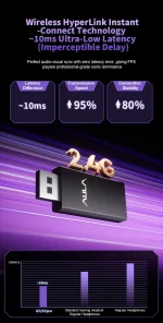 هدست بی سیم گیمینگ AULA G7 BLACK - Image 11