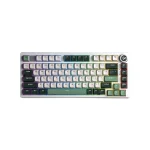 کیبورد بی سیم گیمینگ LEOBOG HI75 C PRO DARK GREEN+WHITE+GREEN ICE VEIN SWITCH