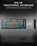 کیبورد بی سیم گیمینگ LEOBOG HI75 C PRO BLACK+GRADIENT GREY REAPER SWITCH - Image 8