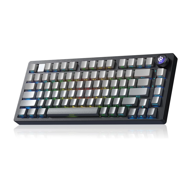 LEOBOG HI75 C PRO BLACK+GRADIENT GREY REAPER SWITCH کیبورد بی سیم گیمینگ LEOBOG HI75 C PRO BLACK+GRADIENT GREY REAPER SWITCH - Image 1