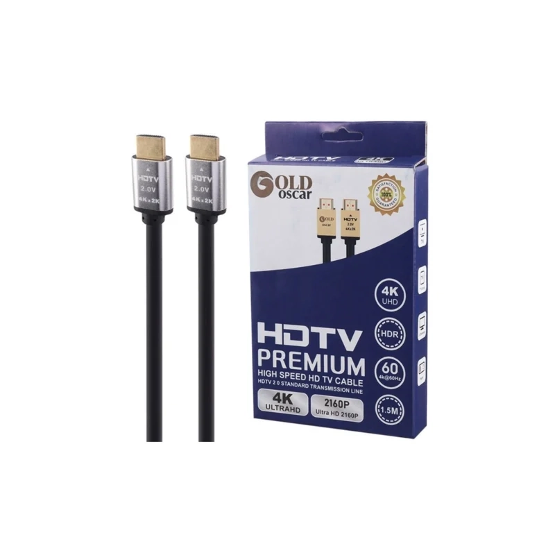 کابل OSCAR HDMI 4K 19+1 3M سرفلزی کابل OSCAR HDMI 4K 19+1 3M سرفلزی - Image 1