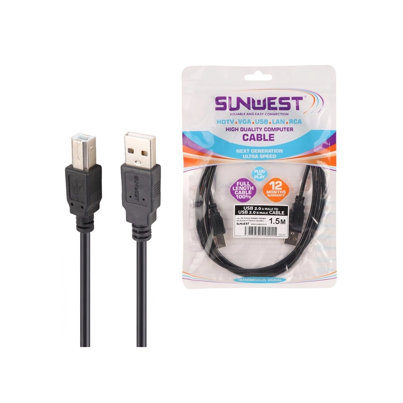 کابل پرینتر SUNWEST 1.5M کابل پرینتر SUNWEST 1/5M - Image 1
