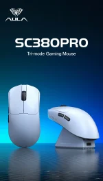 موس بی سیم بلوتوثی شارژی AULA SC380 PRO مشکی - Image 4