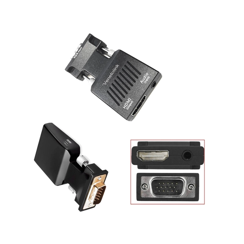 تبدیل صدادار VGA (M) TO HDMI (F) پاورخور تبدیل صدادار VGA (M) TO HDMI (F) پاورخور - Image 1