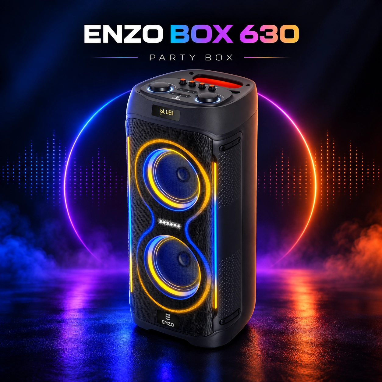 پارتی باکس ENZO BOX 630 با دو ووفر 6.5 اینچی