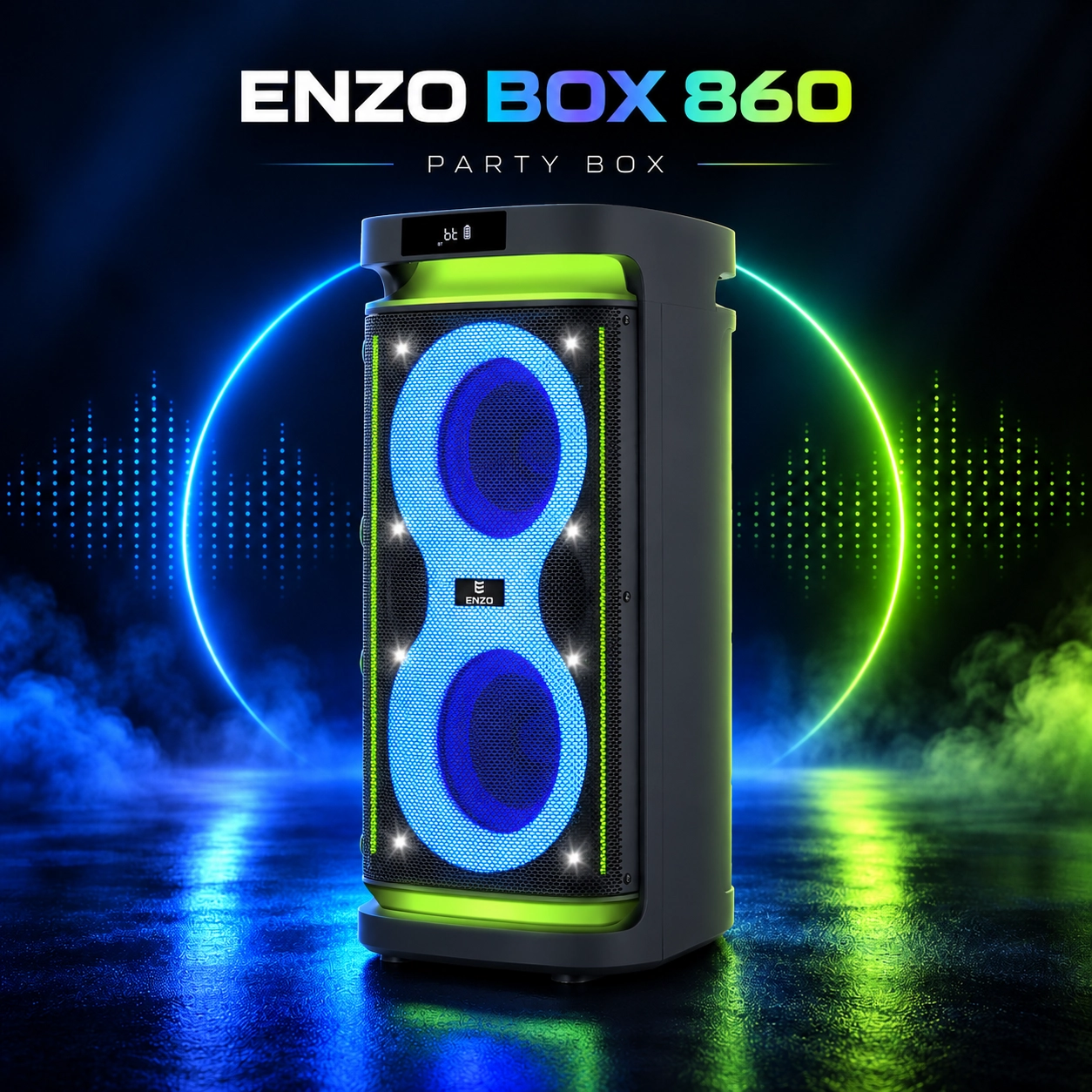پارتی باکس ENZO BOX 860 با دو ووفر 8 اینچی