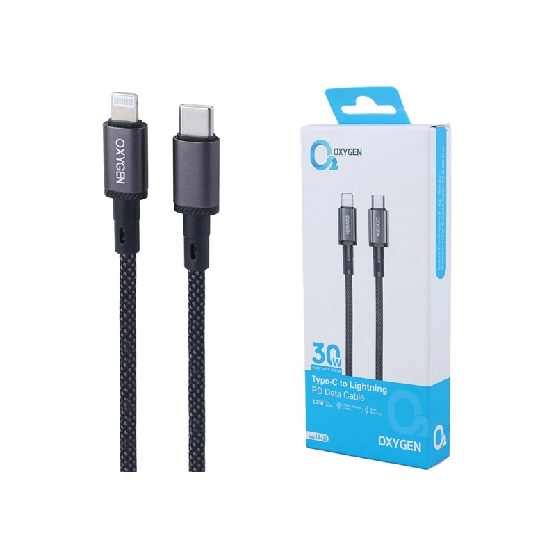 کابل شارژ تایپ سی به آیفون OXYGEN LX33 کابل شارژ تایپ سی به آیفون OXYGEN LX33 - تصویر 1